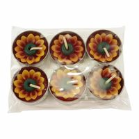 Waxinelichten Zonnebloemen (Set van 6)