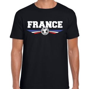 Frankrijk / France landen / voetbal t-shirt zwart heren