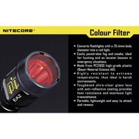 NiteCore NITNFR25 Kleurfilter EC1, EC2, EA1, EA2, MT2C, P12, SRT3, SRT5 en zaklampen met een Ø 25 mm Rood - thumbnail