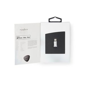 Nedis CCTB39901AL tussenstuk voor kabels Apple Lightning USB Micro B Female Aluminium