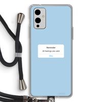 Reminder: OnePlus 9 Transparant Hoesje met koord