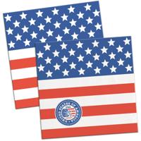 Amerikaanse vlag/USA landen thema servetten - 25 x 25 cm - 80x stuks - papier