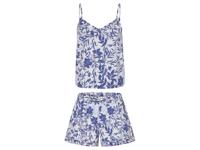 esmara Dames pyjama (M (40/42), Bloemen/blauw/wit) - thumbnail