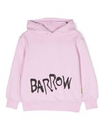 Barrow kids hoodie en coton à logo imprimé - Rose