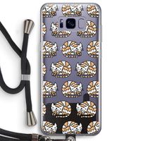 Slapende poes: Samsung Galaxy S8 Plus Transparant Hoesje met koord