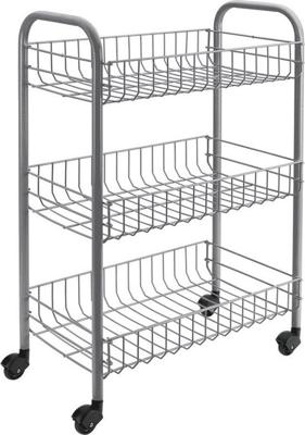 Tomado-Metaltex siena keukentrolley met wielen 41x23x63 cm zilver