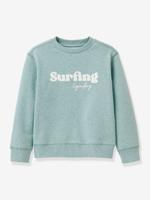 Gemêleerde sweater voor jongens van CYRILLUS blauwgroen