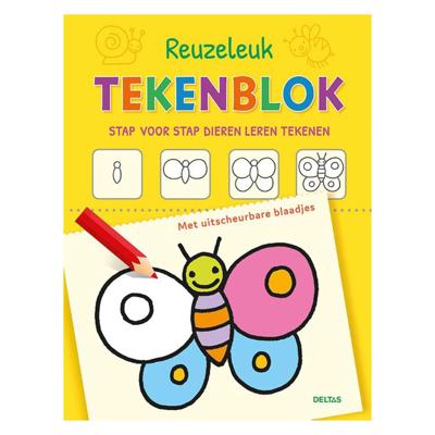 Deltas Reuzeleuk tekenblok stap voor stap dieren leren tekenen