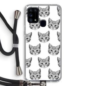 Kitten: Samsung Galaxy M31 Transparant Hoesje met koord