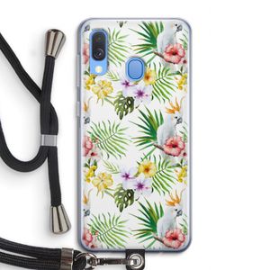 Gele kuif: Samsung Galaxy A40 Transparant Hoesje met koord