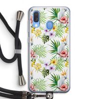 Gele kuif: Samsung Galaxy A40 Transparant Hoesje met koord Gele kuif: Samsung Galaxy A40 Transparant Hoesje met koord