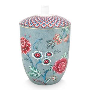 Pip Studio Flower Festival Opbergpot 1,5L - Lichtblauw