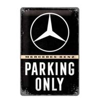 Nostalgic Art wandbord/muurplaatje - metaal - Mercedes Benz Parking Only - 20 x 30 cm - thumbnail