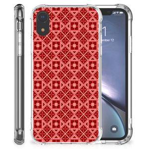 Apple iPhone Xr Doorzichtige Silicone Hoesje Batik Rood