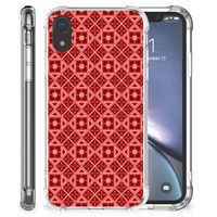 Apple iPhone Xr Doorzichtige Silicone Hoesje Batik Rood