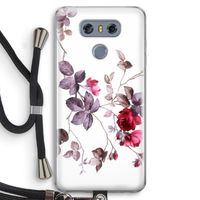 Mooie bloemen: LG G6 Transparant Hoesje met koord