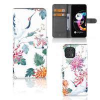 Motorola Edge 20 Lite | Telefoonhoesje | Met pasjeshouder | Bird Flowers