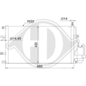 Condensor, airconditioning DIEDERICHS, u.a. für Volvo