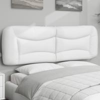 Hoofdbordkussen "Hvar" 152 cm kunstleer wit - thumbnail