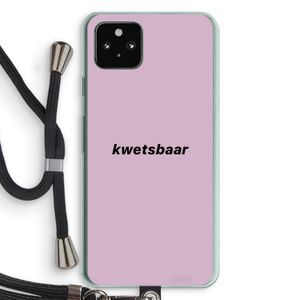 kwetsbaar: Pixel 5a 5G Transparant Hoesje met koord