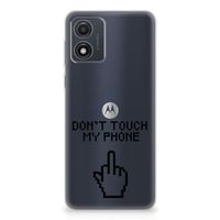 Motorola Moto E13 Silicone-hoesje Finger Don't Touch My Phone - thumbnail