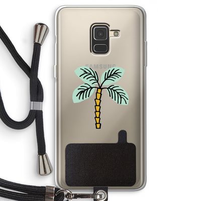 Palmboom: Samsung Galaxy A8 (2018) Transparant Hoesje met koord