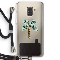 Palmboom: Samsung Galaxy A8 (2018) Transparant Hoesje met koord