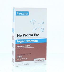 No worm pro hond S 4 tabletten