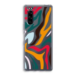 Colored Zebra: Sony Xperia 5 Transparant Hoesje