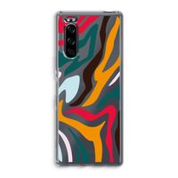 Colored Zebra: Sony Xperia 5 Transparant Hoesje