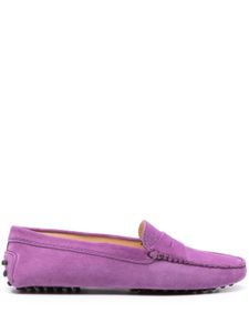 Tod's mocassins en daim à entaille penny - Violet