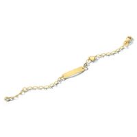 Armband Graveerplaat Hartje geelgoud 4 mm