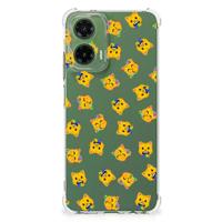 Doorzichtige Silicone Hoesje voor Motorola Moto G35 Katten Emojis