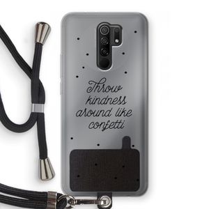 Confetti: Xiaomi Redmi 9 Transparant Hoesje met koord