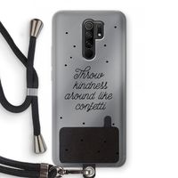 Confetti: Xiaomi Redmi 9 Transparant Hoesje met koord