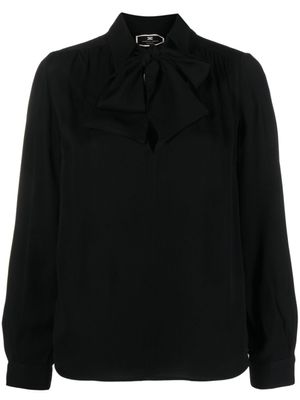 Elisabetta Franchi blouse à logo brodé - Noir