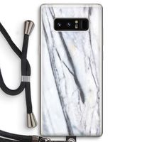 Gestreepte marmer: Samsung Galaxy Note 8 Transparant Hoesje met koord