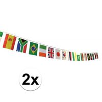 2x Internationale vlaggenlijn 7 meter - thumbnail