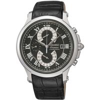 Horlogeband Seiko SPC067P2 / 7T85-0AC0 / L083011J0 Leder Zwart 20mm