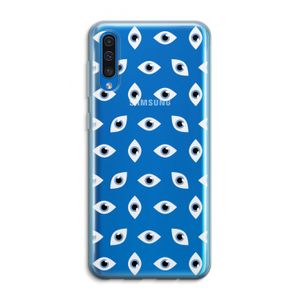 Eyes pattern: Samsung Galaxy A50 Transparant Hoesje