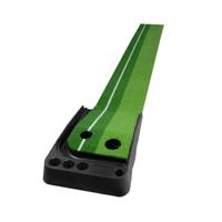 PGM Golf Mini Putting Mat Push-Rod Trainer 3m zonder Auto bal terugkeer Fairway (groen)