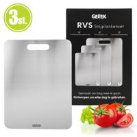 Rvs Snijplank - Set 3 stuks - Snijplanken - Cutting Board - Snijplankenset - Duurzaam en Microplasticvrij