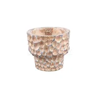 PTMD Bloempot Liselot Bruin Rond Ø15cm