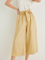 Linen Plain Linen Loose Fashion Pants - thumbnail