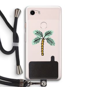 Palmboom: Pixel 3 Transparant Hoesje met koord