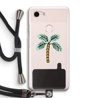 Palmboom: Pixel 3 Transparant Hoesje met koord