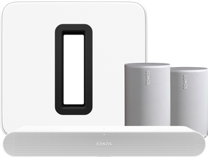 Sonos Ray Wit + 2x Era 100 Wit + Sub G3 Wit