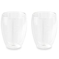 Set van 2x dubbelwandige thee/koffieglazen 350 ml transparant - thumbnail