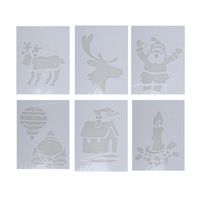 Kerst versiering raamsjablonen set 6 stuks type 3