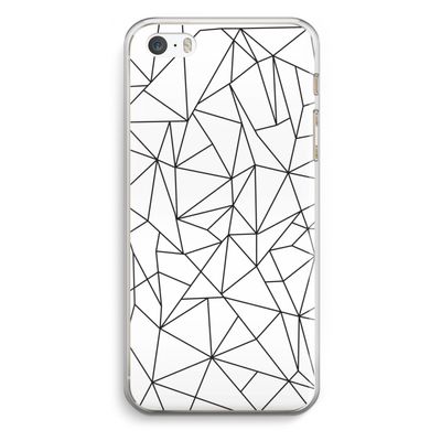 Geometrische lijnen zwart: iPhone 5 / 5S / SE Transparant Hoesje